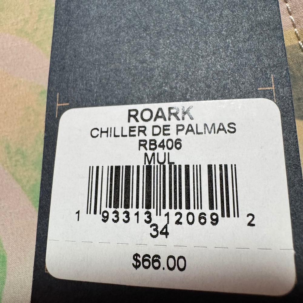 ROARK Chiller de Palmas Hemp Blend Board Shorts Palm Print Size 34 - Picture 3 of 10